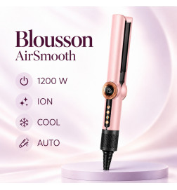 Фен-випрямляч для волосся Blousson AirSmooth 2-в-1, 1200 Вт, Pink