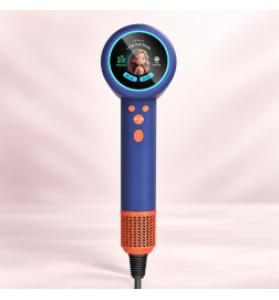 Фен для волосся Blousson AirSense Blue-orange 2000 Вт, з дисплеєм і 3 насадками
