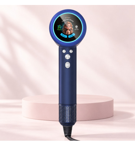 Фен для волосся Blousson AirSense Blue 2000 Вт, з дисплеєм і 3 насадками